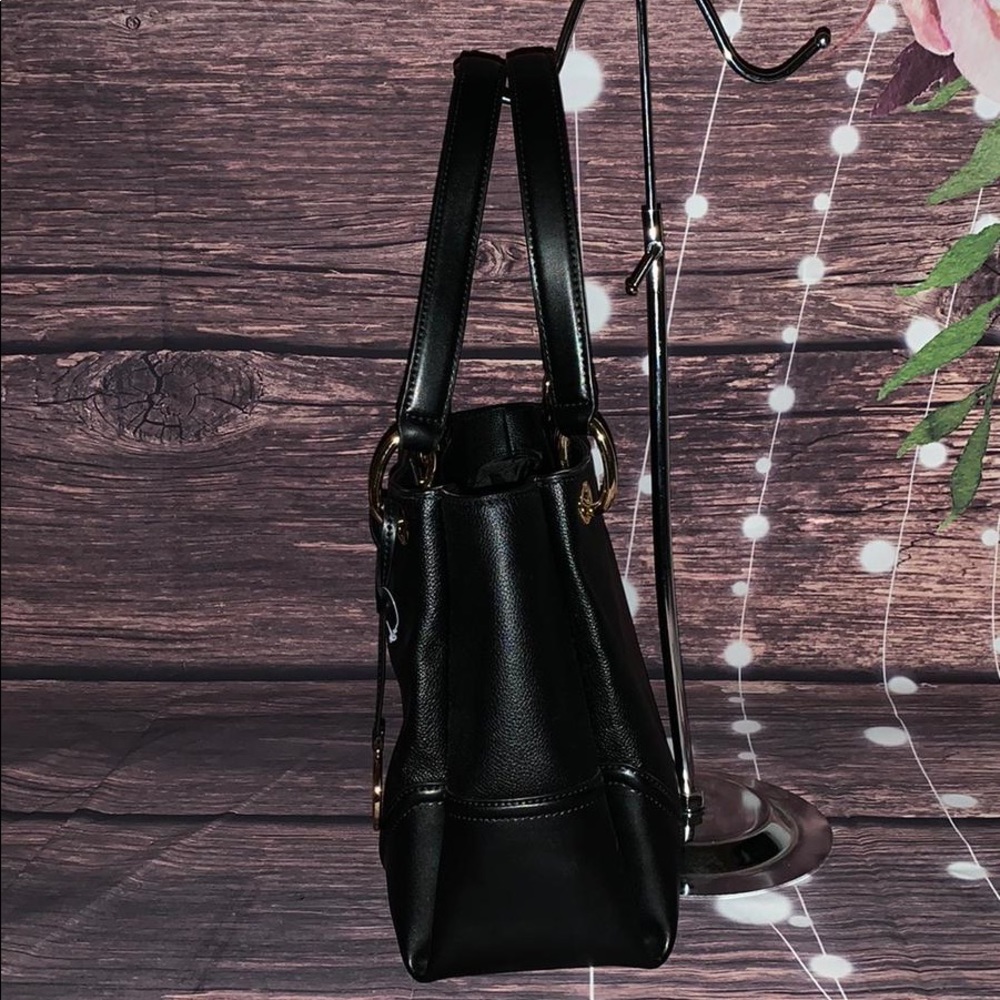 🌺 MICHAEL KORS 🌺 BLACK NICOLE LARGE SATCHEL - Picture 7 of 9